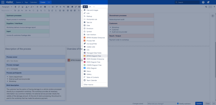 start modeling from scratch or import existing BPMN and DMN files in Atlassian Confluence with plugins based on bpmn-js and dmn-js projects by bpmn.io