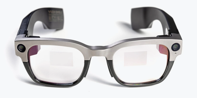 Vuzix Shield smart glasses with titanium bridge https://www.materialise.com/en/inspiration/cases/3d-printed-titanium-bridge-vuzix-shield
