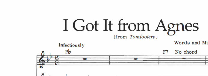 Sheet music for Tom Lehrer's 