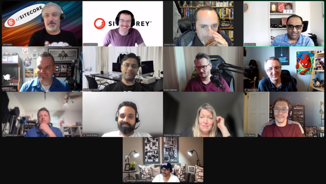 Screenshot of attendees on the July 5, 2024 #SitecoreLunch call.