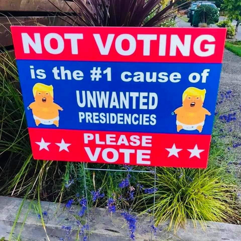 NOT VOTING is the #1 cause of UNWANTED PRESIDENCIES PLEASE VOTE
