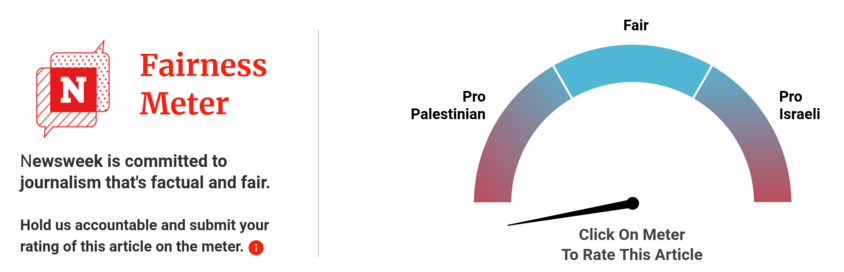 A meter calling an article unfair / pro palestinian