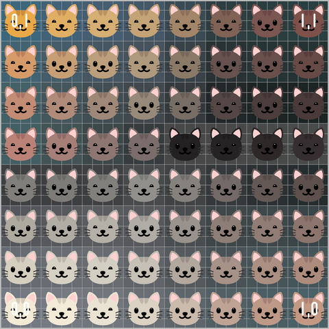 UV checker texture with happy cat faces.