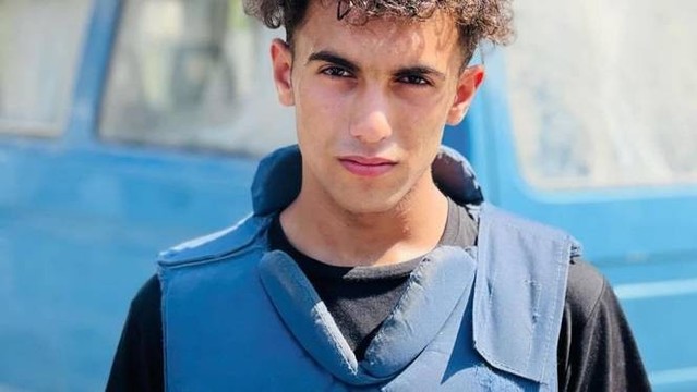 Journalist Hassan Hamad killed by the IOF. His brother said he could only identify Hassan by his hair, as so little remained of his body after the attack.