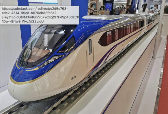 An Express Subway Train from the Chinese city of Guangzhou’s Line 18. By TONY LU - Own work, CC BY-SA 4.0, https://commons.wikimedia.org/w/index.php?curid=133769823