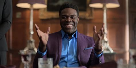 The character "Edwin Akufo" (played by Sam Richardson) from Ted Lasso - a Ghanian billionaire who isn't into football for the love of the game just to milk it for money. 

This scene is the cumulation of days of courting where Akufo is trying to get prominent Premiere league teams to jump to his new Super League. Rebecca (owner FC Richmond, the team around which the show revolves) voices concern over prioritizing profits over fan access and gives a heartfelt emotional pitch to the other (old, w…