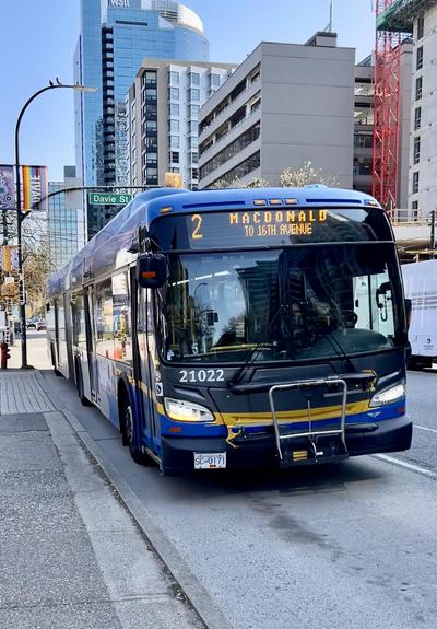 A recent photo of a TransLink bus but not one on the routes strengthened September 1. My photo Creative Commons licensed 